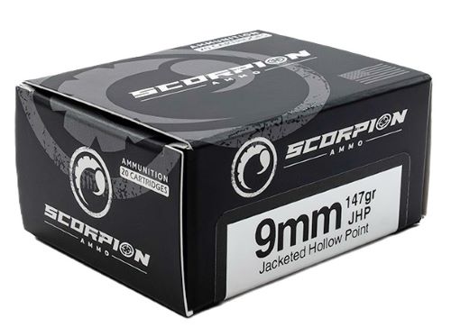 SCORPION 9MM LUGER - 147GR JHP 20RD 10BX/CS