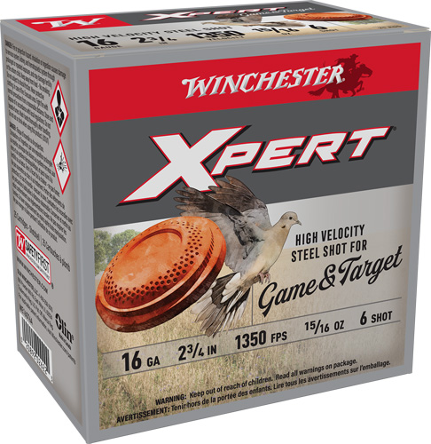 WINCHESTER XPERT STEEL 16GA - 2.75" 15/16OZ #6 25RD 10BX/CS