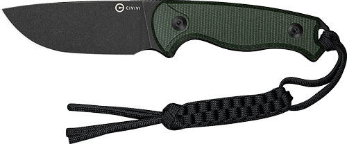 CIVIVI KNIFE TIMBERBARK 3.2" - FIXED GREEN MICARTA/BLK STNWS