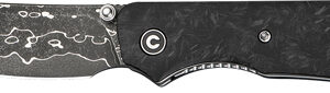 CIVIVI KNIFE CRABBY 2.7" - SHREDDED CARBON FIBER DAMASCU