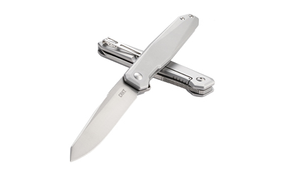 CRKT FACET SILVER 3.37" PLAIN EDGE