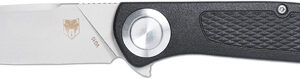 COBRATEC EDC SCOUT BUTTON LOCK - 3.12" BLACK STAINLESS STEEL