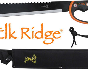 MC ELK RIDGE MACHETE 21.5" - BLADE W/SHEATH D-HANDLE BLK
