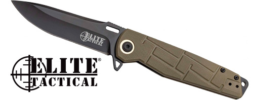MC ELITE TACTICAL READINESS - 3.5" DROP POINT FLDR FDE/BLK