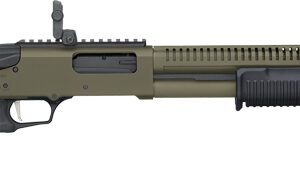MOSSBERG 590R TACTICAL 12GA - 18.5" 6RD ADJ STK OD GREEN