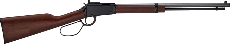 HENRY H1 TRACKER LEVER RIFLE - 22WMR 20" OCT. BLUED WALNUT