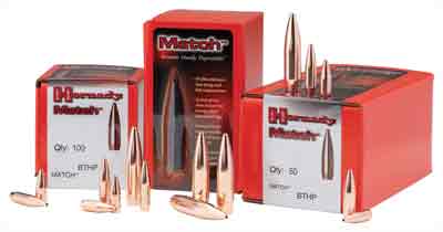 HORNADY BULLETS 30 CAL 308 178 - GR BTHP MATCH 100CT 15BX/CS