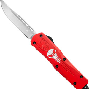 COBRATEC LARGE FS3 OTF RED - PUNISHER 3.5" D2 STEEL DROP