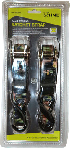 HME RATCHET STRAP 1"X8' - CAMO STRAP 2PK