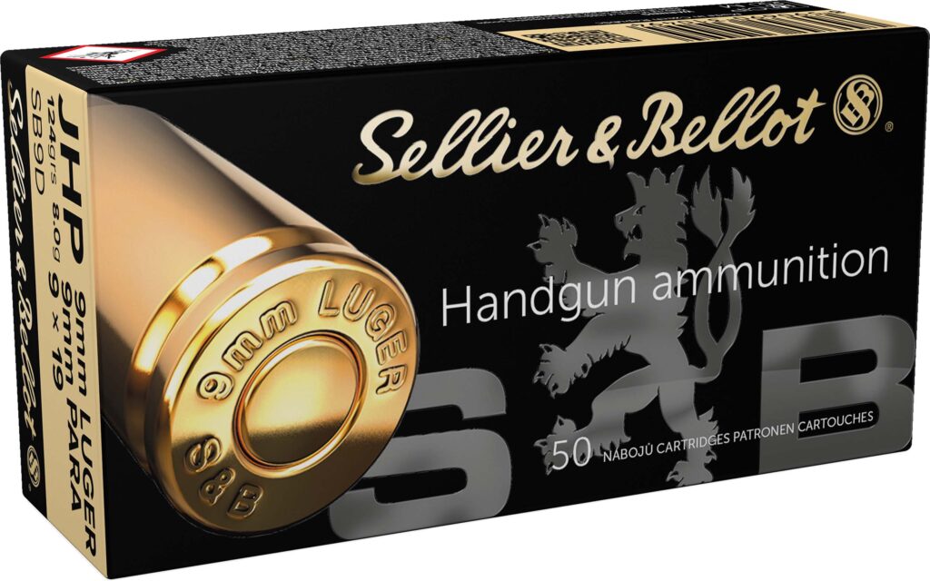 S&B 9MM 124GR JHP 50RD