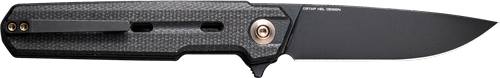 WE KNIFE NAVO 3.25" BLACK - CANVAS MICARTA STONEWASH
