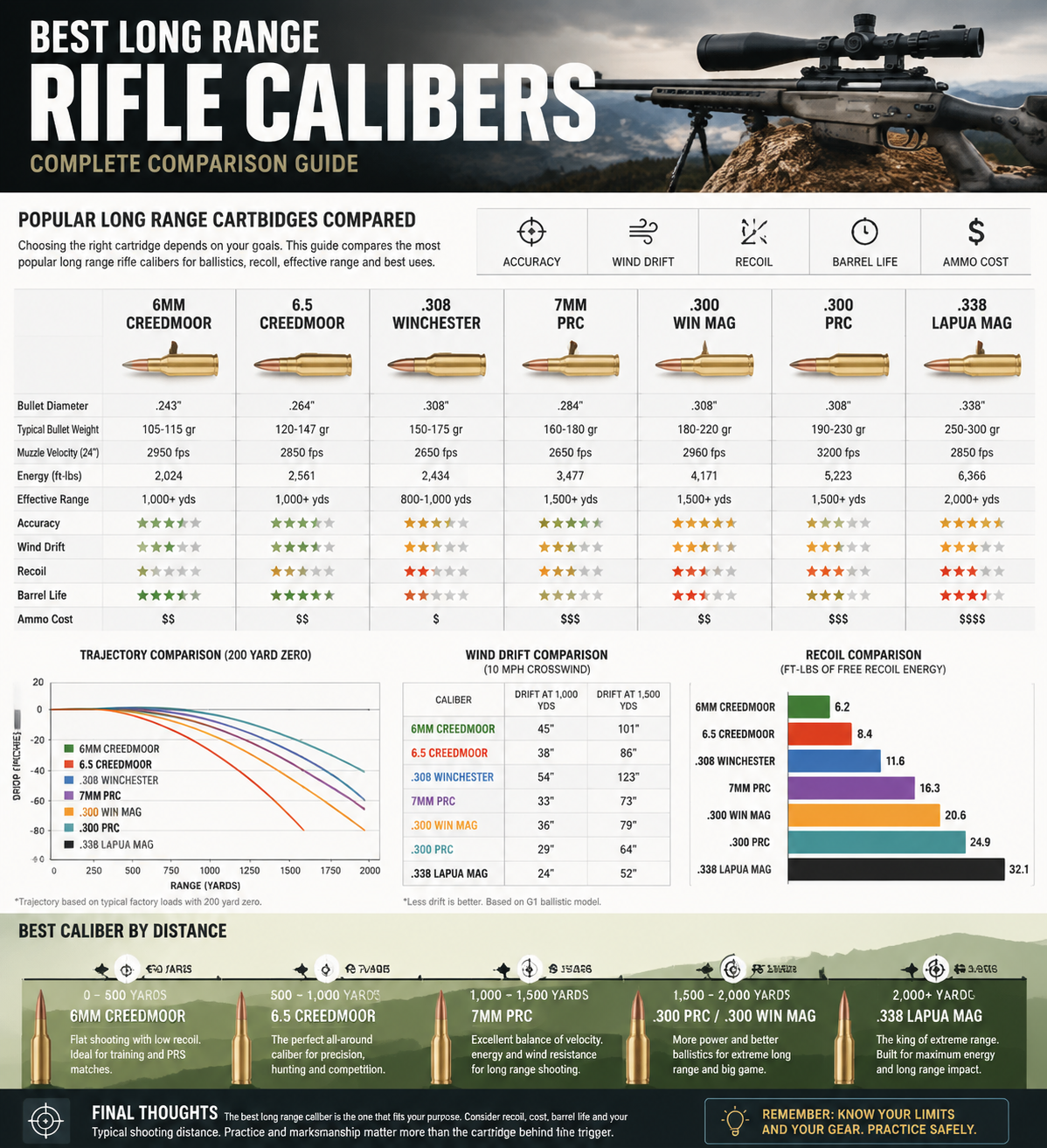 Best Long Range Rifle Calibers Compared: The Ultimate Guide to Precision Shooting in 2026