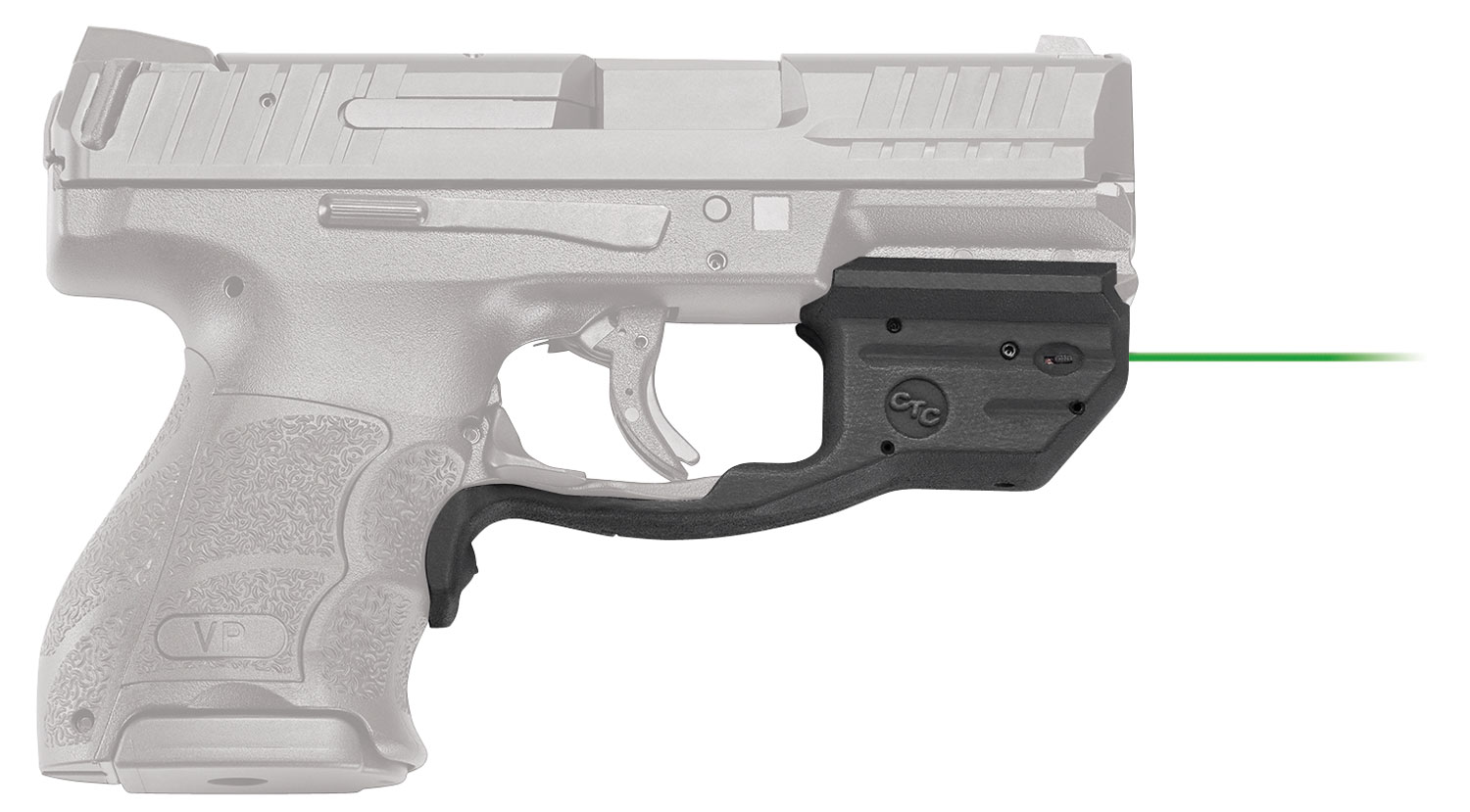 Crimson Trace 0165901 Laserguard H&K VP9/VP9SK/VP40, Green Laser Black Polymer