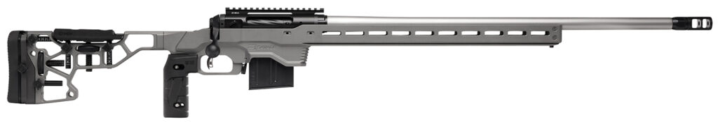 Savage Arms 57558 110 Elite Precision 6mm Creedmoor 10+1 26" Matte Stainless, Matte Black Rec, Gray Cerakote Adjustable MDT ACC Aluminum Chassis Stock (MB Not Included)