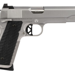 Dan Wesson 01824 Valor  45 ACP 8+1 5" Stainless Steel Barrel, Bead Blasted Serrated Stainless Steel Slide & Frame w/Beavertail & Picatinny Rail, Black G10 Grip, Ambidextrous