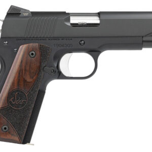 Dan Wesson 01829 Guardian  45 ACP 8+1 4.25" Stainless Steel Barrel, Black Duty Serrated Stainless Steel Slide, Black Aluminum Frame w/Beavertail, Wood Grip, Ambidextrous