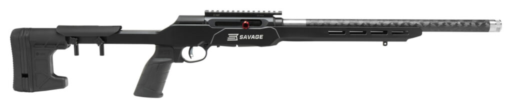 Savage Arms 47256 A22 Precision Lite Full Size 22 LR 10+1 18" Carbon Fiber Threaded Barrel, Black Picatinny Rail Carbon Steel Receiver, M-LOK Handguard, Black MDT Chassis Aluminum Stock, Black Polymer
