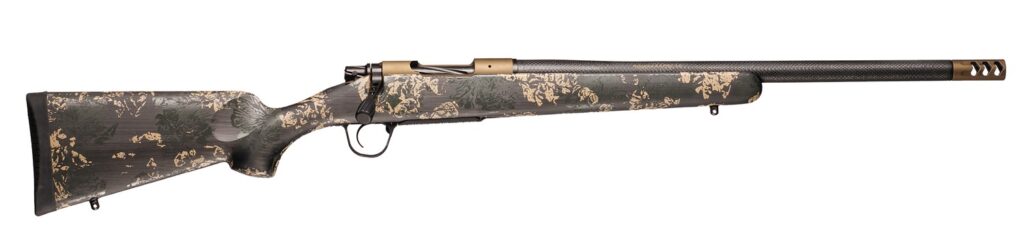 Christensen Arms 8010619000 Ridgeline FFT 6.5-284 Norma 4+1 22" Carbon Fiber/Threaded Barrel, Burnt Bronze Cerakote, Green with Black/Tan Accents Stock