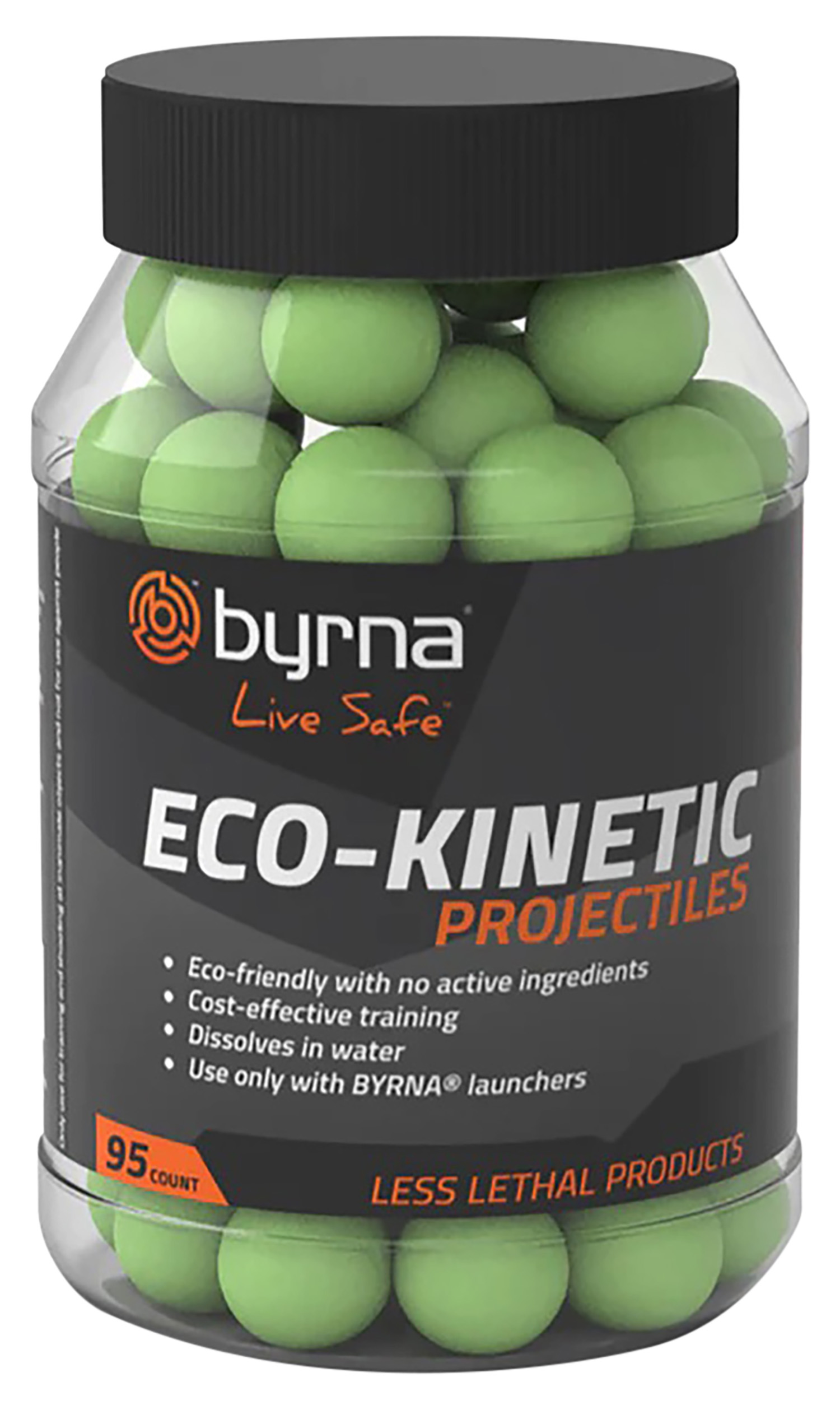 Byrna Technologies RB68403 ECO-Kinetic 95ct Green Water Soluble Projectile Compatible w/ Byrna Launchers