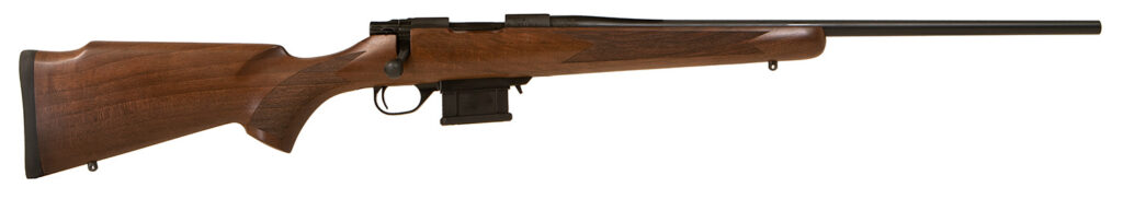Howa HWH350HB M1500 Mini Action Hunter Compact 350 Legend 3+1 16.25" Blued Heavy Threaded Barrel, Blued Drilled & Tapped Steel Receiver, Walnut Fixed Stock, Right Hand