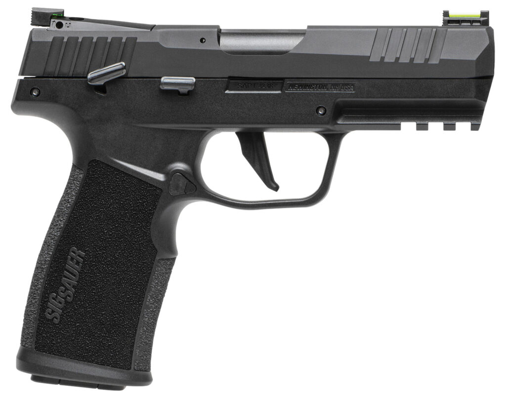 Sig Sauer 322CBAS10 P322  22 LR 10+1 4" Black Steel Threaded Barrel, Black Hard Coat Anodized Optic Ready/Serrated Slide, Black SS/Polymer Frame w/Picatinny Rail & Black Polymer Grips
