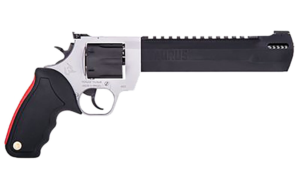Taurus 2500105RH Raging Hunter Large Frame 500 S&W Mag 5rd 10" Matte Black Ported/Target Crown Barrel, Matte Black Cylinder, Matte Stainless Steel Frame, Black Rubber Grip