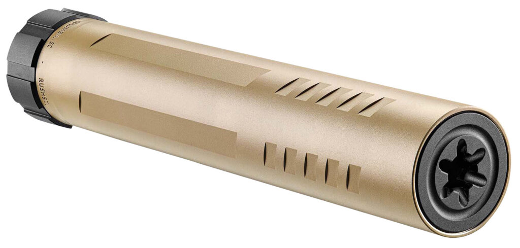 FN 96100717 Rush TI 9mm Luger 1.375" Flat Dark Earth Aluminum/Titanium 1/2"-28 tpi