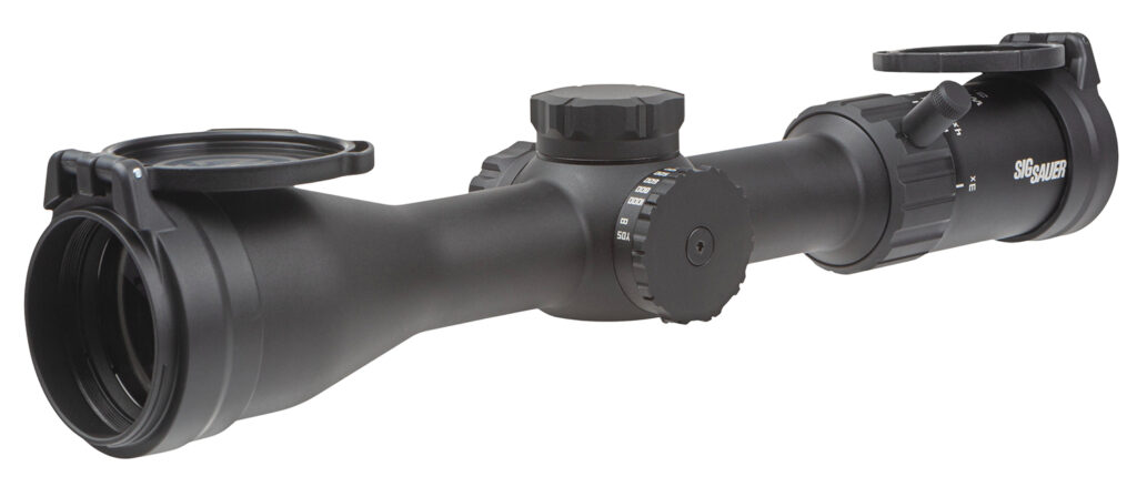 Sig Sauer Electro-Optics SOW43003 Whiskey4 SFP Low Profile Black 3-12x44mm 30mm Tube Quadplex Reticle