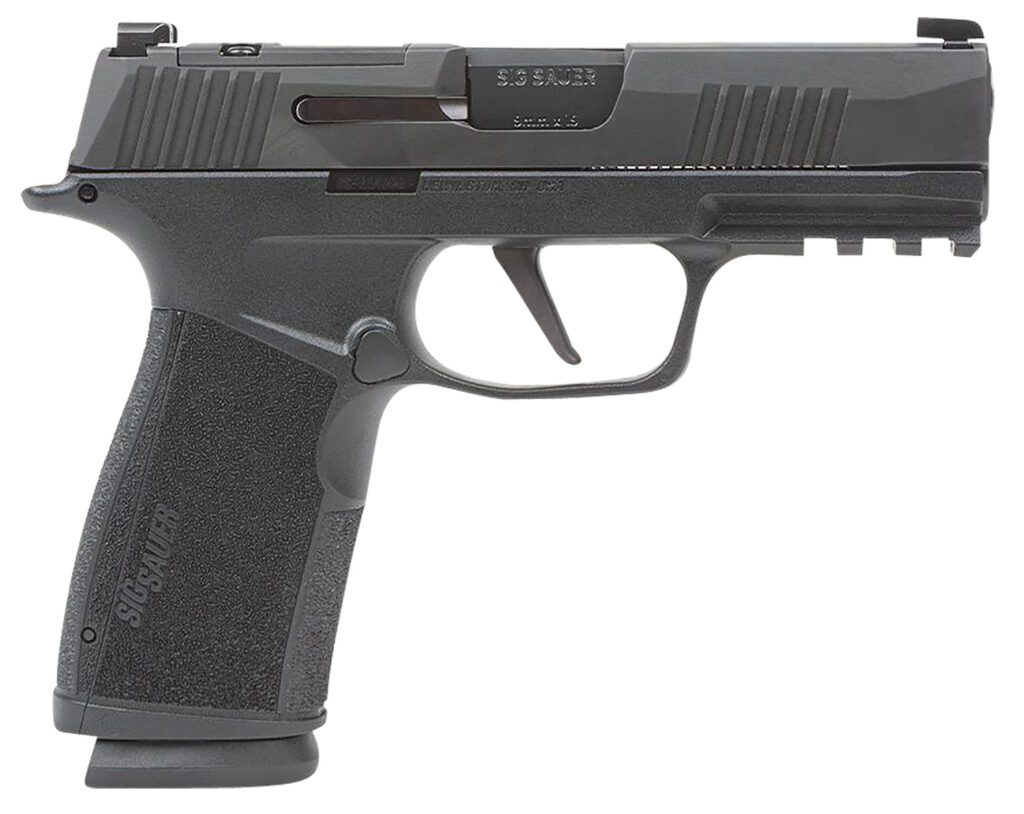 Sig Sauer 365XCA9BXR3 P365-XMACRO  Compact 9mm Luger 17+1 3.70" Black Barrel, Black Nitron Optic Ready/Serrated Slide & Frame w/Picatinny Rail, Black Polymer w/Interchangeable Backstrap Grip