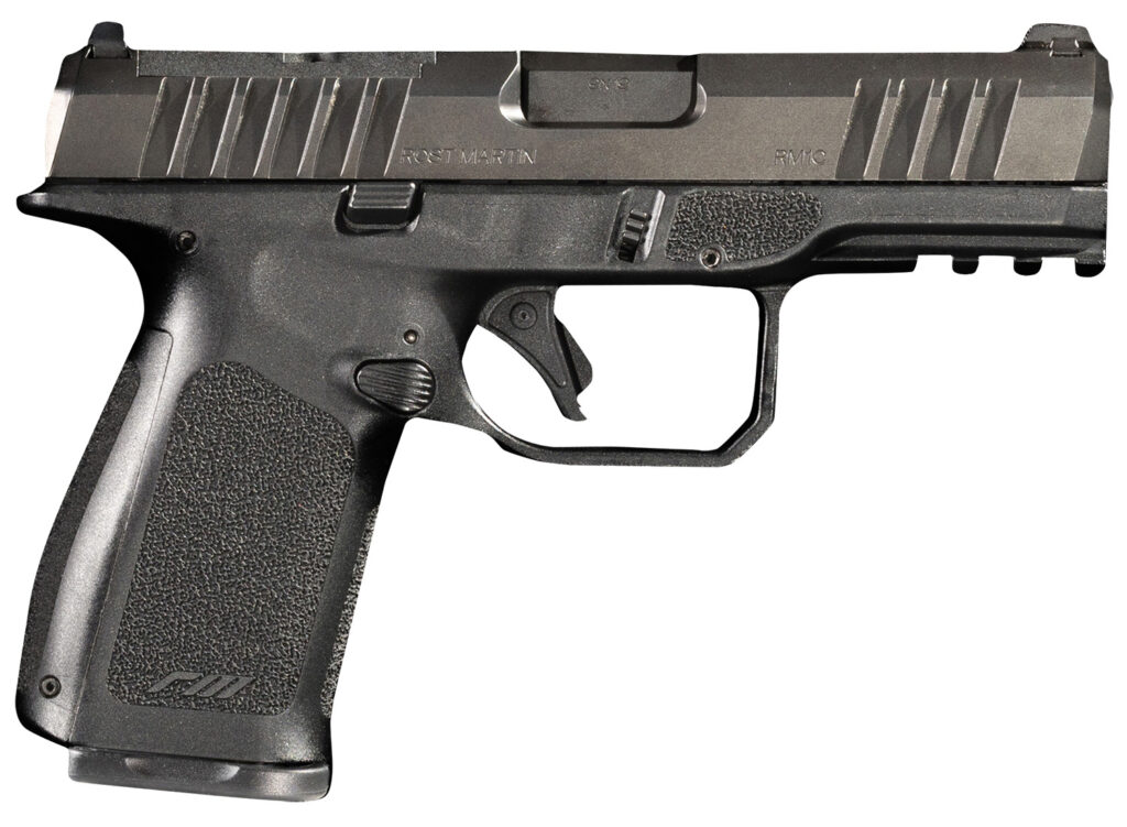 Rost Martin RM1CBLKOSP RM1C 9mm Luger 17+1 4" Black Match Grade Barrel, Black Tenifer Optic Ready/Serrated Steel Slide, Black Polymer Frame w/Picatinny Rail, Textured Grip, Ambidextrous