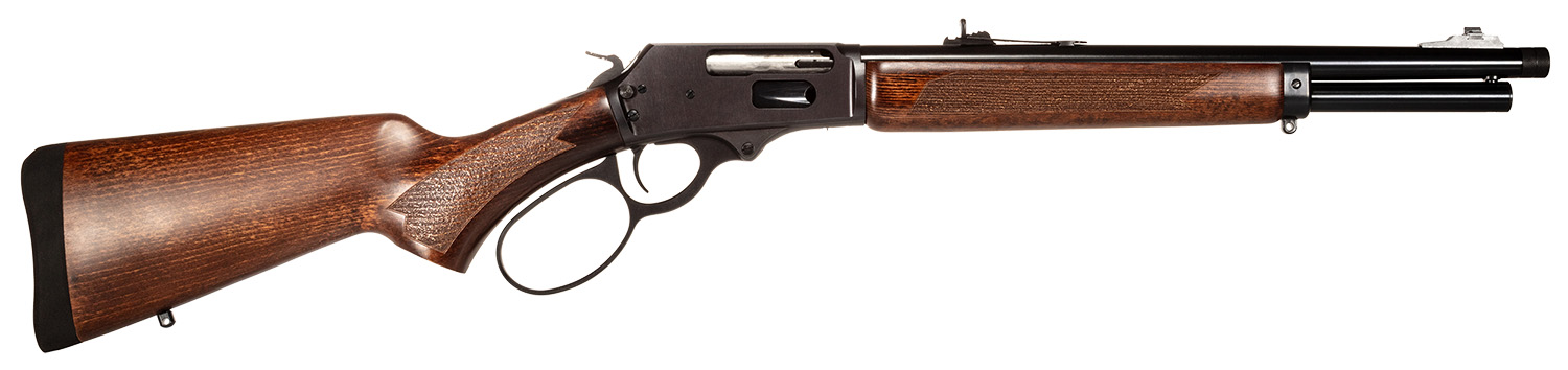 Rossi 954570161 R95 Trapper 45-70 Gov 5+1 16.50" Black Oxide Threaded Barrel, Black Oxide Drilled & Tapped Stainless Steel Receiver, Fixed Hardwood Stock
