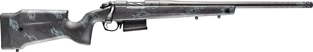 Bergara Rifles B14S751CF B-14 Crest 308 Win 5+1 20" Sniper Gray Cerakote #5 Contour Threaded Barrel, Sniper Gray Cerakote Steel Receiver, Black & Gray Sponge Fixed Carbon Fiber Stock