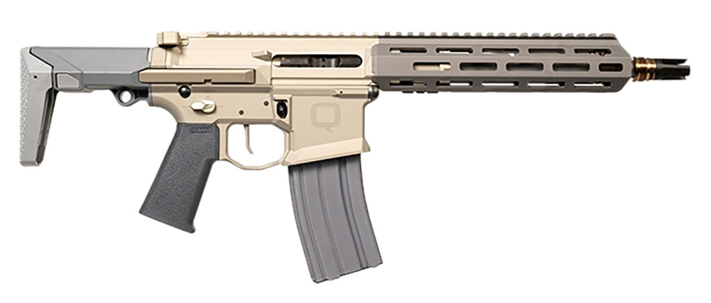 Q LLC HB55610INSBR Honey Badger 5.56 NATO 7" Picatinny Rail Receiver, Q-Sert Handguard System, Two Position PDW Stock, Magpul Grip