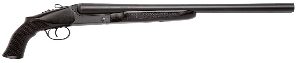 Charles Daly 930385 500  12 Gauge Break Open 2 20" Black Side By Side Barrel, Black Receiver, Black Wood Stock, Includes Pistol Grip