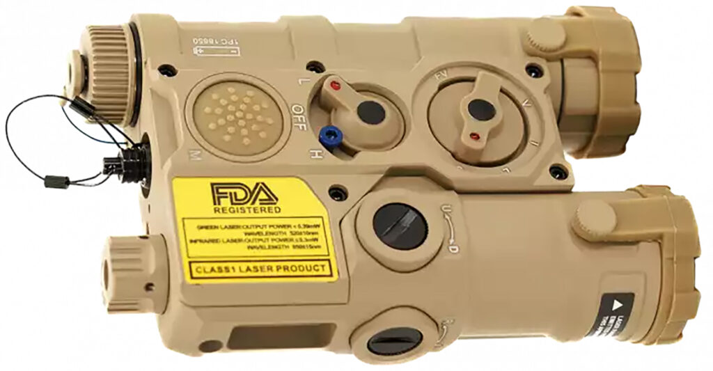 AGM Global Vision WLAD-CLA1-T1 WLAD-1T  Tan Ultraviolet Laser & IR Pointer/Illuminator Coaxial Dual Laser White LED 300 Lumen