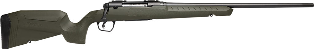 Savage Arms 32105 Axis 2 Compact 223 Rem 4+1 20" Matte Black Heavy Sporter Barrel, Matte Black Drilled & Tapped Carbon Steel Receiver, Fixed Green Synthetic Stock, Right Hand