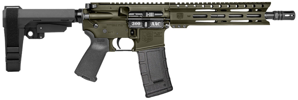 Diamondback DB1916B101 DB15  300 AAC 30+1 10" OD Green Cerakote Heavy Barrel 9" M-LOK Handguard 7075-T6 Aluminum SBA3 Brace Magpul MOE Grip