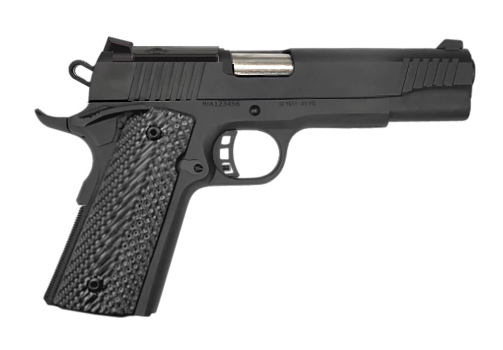 Rock Island 57180 GI 10mm 8+1 5" Matte Black Steel Barrel, Optic Cut/Serrated Steel Slide, Steel Frame, Black Rubber Grip