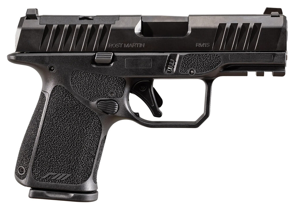 Rost Martin RM1SBLKOSP RM1C Sub-Compact Frame 9mm Luger 15+1 3.60" Black Match Grade Barrel, Black Tenifer Optic Ready/Serrated Steel Slide, Black Polymer Frame w/Picatinny Rail, Textured Grip