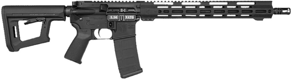 Diamondback DB1718K001 DB15  5.56 NATO 30+1 16" Black Nitride Threaded Barrel, Black Hardcoat Anodize Picatinny Rail Aluminum Receiver, Adjustable Black Synthetic Stock, Magpul MOE Grip