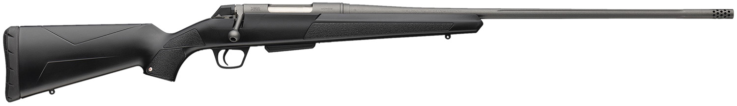 Winchester Repeating Arms 535801228 XPR Extreme 30-06 Springfield 3+1 24" Tungsten Cerakote Fluted Threaded Barrel & Drilled & Tapped Steel Receiver, Fixed Black Synthetic Stock