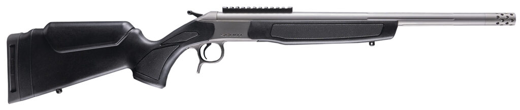 CVA CR4439S Scout Takedown 35 Whelen 1rd 22" Stainless Fluted Threaded Barrel, Stainless Steel Receiver w/Picatinny Rail, Adj Comb & LOP Black Synthetic Stock