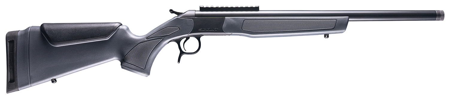 CVA CR4436 Scout 6.5 Creedmoor 1rd 20" Blued Threaded Barrel, Blued Picatinny Rail Receiver, Stealth Gray Fixed Synthetic Stock