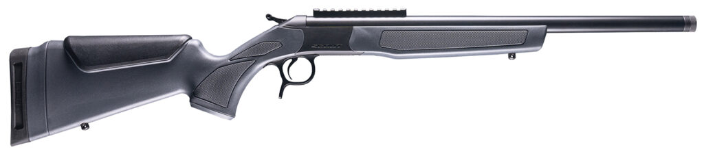 CVA CR4441 Scout 400 Legend 1rd 20" Blued Threaded Barrel, Blued Picatinny Rail Receiver, Stealth Gray Fixed Synthetic Stock