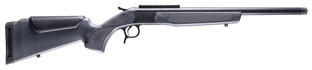 CVA CR4442 Scout 45-70 Gov 1rd 22" Blued Threaded Barrel, Blued Picatinny Rail Receiver, Stealth Gray Fixed Synthetic Stock