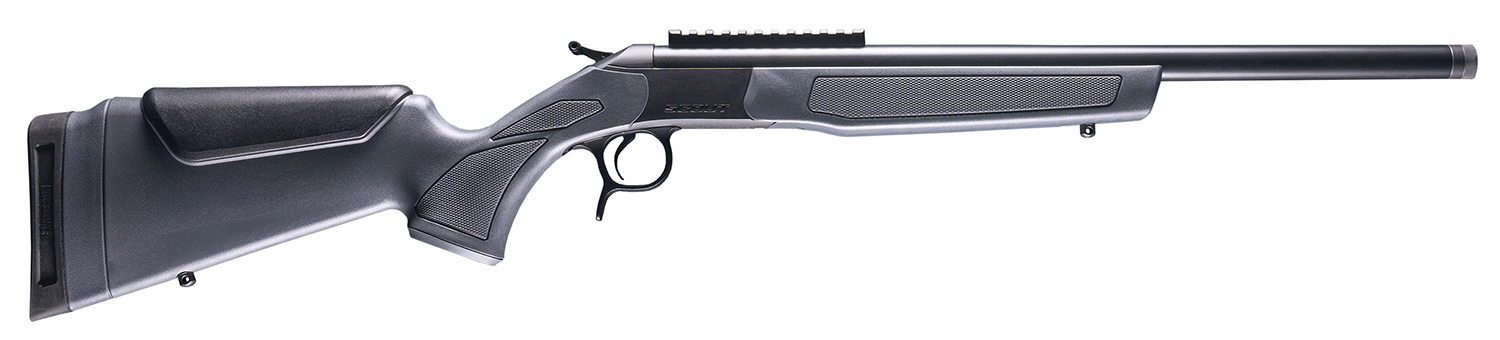 CVA CR4445 Scout 444 Marlin 1rd 22" Blued Threaded Barrel, Blued Picatinny Rail Receiver, Stealth Gray Fixed Synthetic Stock