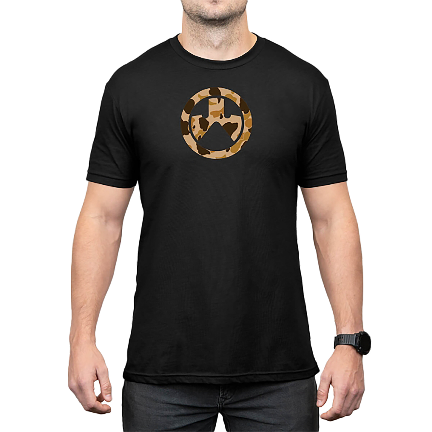 Magpul MAG1527-001-M Raider Camo Icon CVC Black Cotton/Polyester Short Sleeve Medium