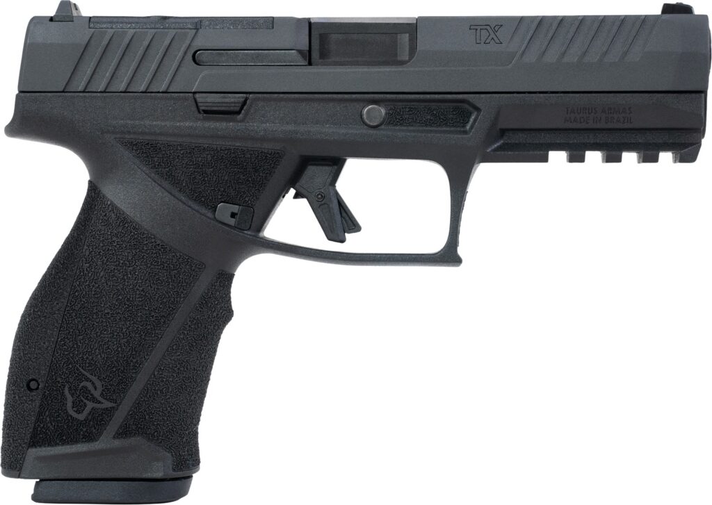 Taurus  TX 9  Full Size 9mm Luger 10+1 4.50" Black Barrel, Black Nitride Alloy Steel Optic Ready/Serrated Slide, Black Stainless Steel Frame w/Picatinny Rail, Interchangeable Backstrap Grip