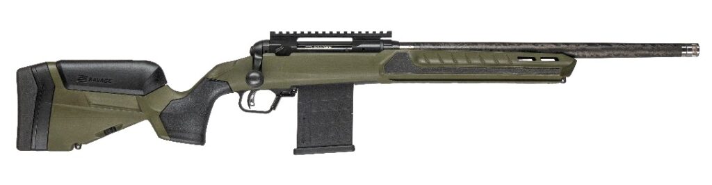 Savage Arms 32663 110 UltraLite Predator 300 Blackout 10+1 16.50" Carbon Fiber Barrel, Arca Rail Forend, Hunter Green AccuStock w/AccuFit V2 Synthetic Stock, Right Hand