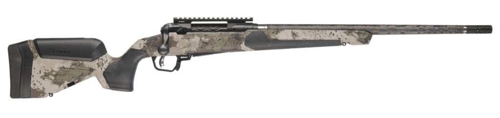 Savage Arms 32710 110 UltraLite Pro Full Size 6.5 Creedmoor 3+1 20" Carbon Fiber Barrel, Savage Woodland Camo Accufit V2 Synthetic Stock, Right Hand